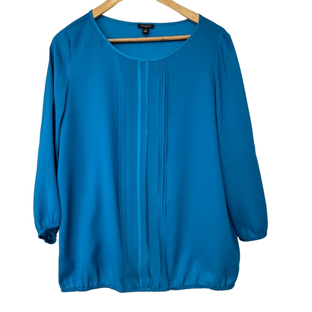 Ann Taylor Teal Blouse, M
